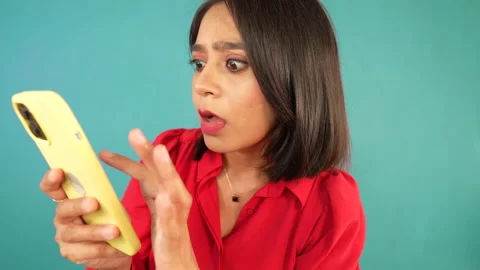 Shocked woman Stock Footage 325762753