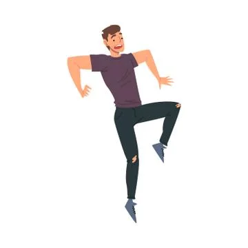Shocked Young Man, Afraid, Scared Person with Fear Expression on His Face イラスト素材