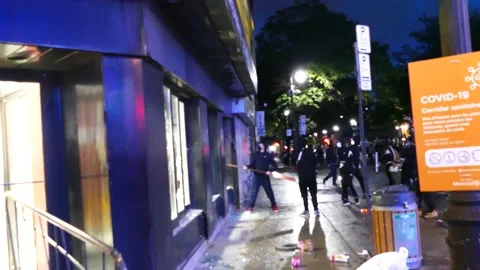 Shocking display of savagery caused by supposedly wanna be protesters Stock-Footage 137552822