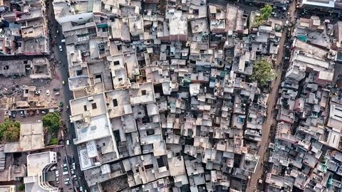A Shocking drone footage when flown above agra (Taj city ) . In this Stock Footage 113731648