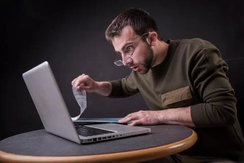 Shocking finance reports Stock Photos