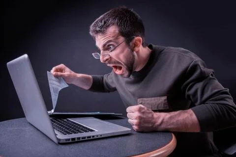 Shocking finance reports Stock Photos