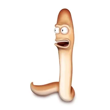 Shocking Pink Worm Stock Illustration