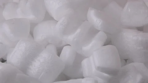 Shockproof foam, for cushioning easily broken packages. Video stock 260861544