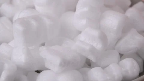Shockproof foam, for cushioning easily broken packages. Stock Footage 260861574