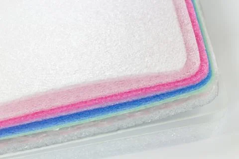 Shockproof material multi type of Polyethylene foam Stock Photos