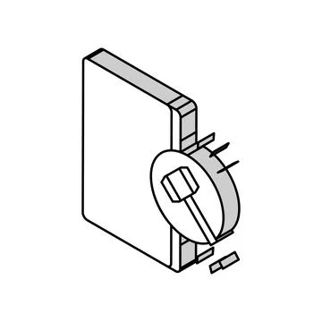 Shockproof mirror isometric icon vector illustration Stock Illustration