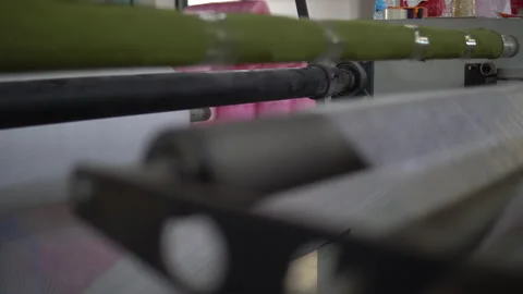 Shockproof plastic making process. Machine operation for bubble wrap. Stock Footage 221814354