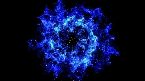 Shockwave blast impact effect animation isolated on black background Stock Footage 321197782