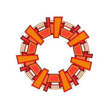 Shockwave ring abstract explosion design Illustrazione stock