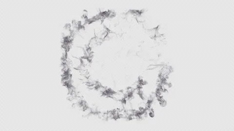 Shockwave Smoke Simulation, With Alpha Channel Video stock 300585569