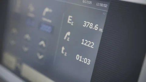 Shockwave therapy machine display screen Stock Footage 312002683