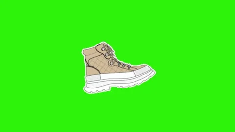 Shoe animation on green screen Vidéo 330216319
