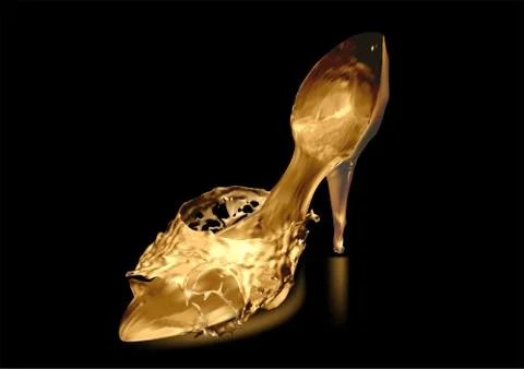 Shoe on black Stock Illustration