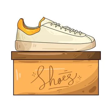 Shoe box illustration Illustrazione stock