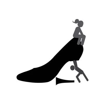 Shoe with a broken heel Stock Illustration