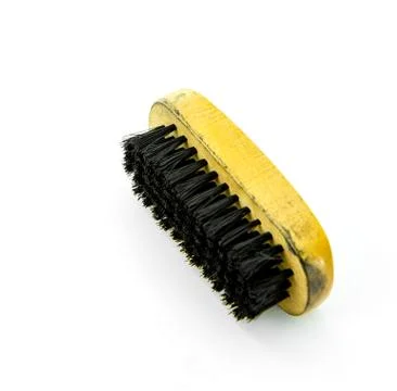 Shoe brush on white background Stock Photos