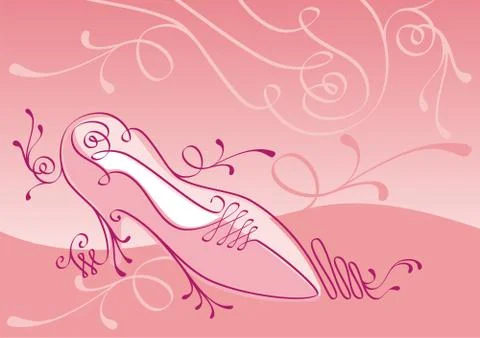 Shoe calligraphy Stock Illustration