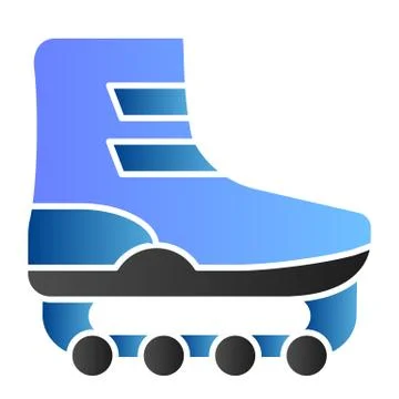 Shoe on casters flat icon. Roller skates color icons in trendy flat style Stock Illustration