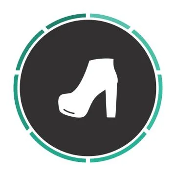 Shoe computer symbol Stock Illustration