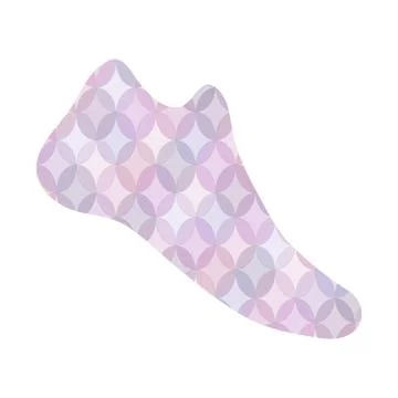 Shoe with light purple abstract pattern Stock Illustration