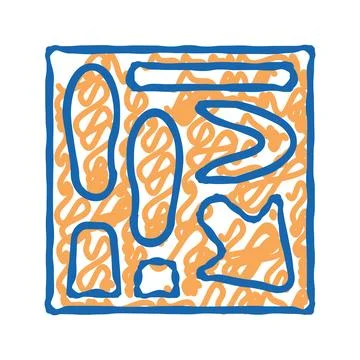 Shoe making model icon doodle illustration Stock Illustration