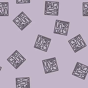 Shoe making model line seamless pattern Stock Illustration