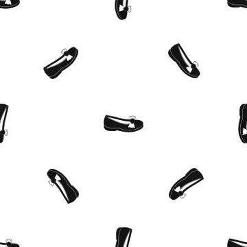 Shoe pattern seamless black Stock Illustration