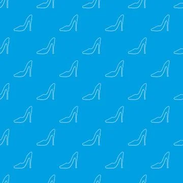 Shoe pattern seamless blue 스톡 일러스트