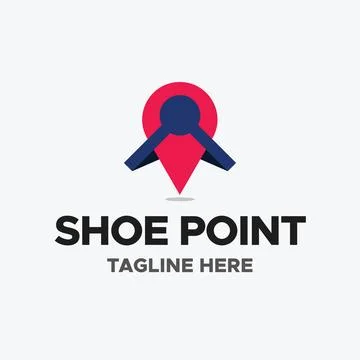 Shoe Point Logo Stock Illustration
