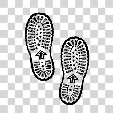 Shoe print on chekered background Stock Illustration