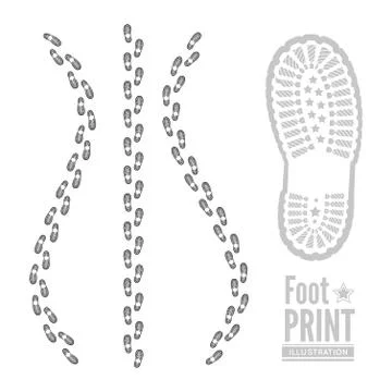 Shoe print Stock Illustration