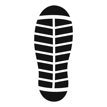 Shoe print sole leaving trace on ground Stockillustratie