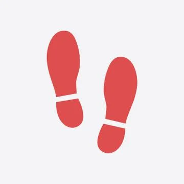 Shoe print symbol Stock Illustration