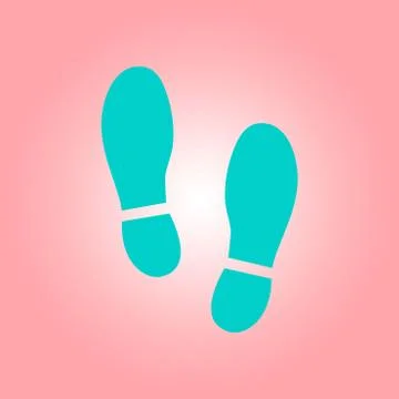 Shoe print symbol. Stock Illustration