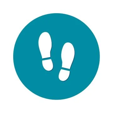 Shoe print symbol. Stock Illustration