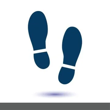Shoe print symbol. Illustrazione stock