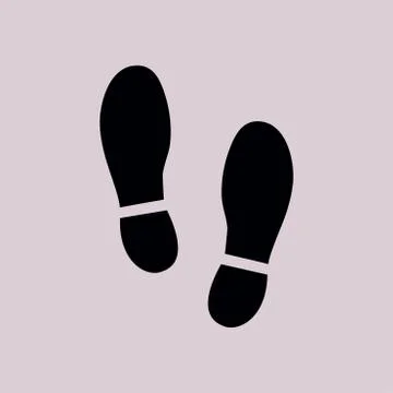 Shoe print symbol. Stock Illustration