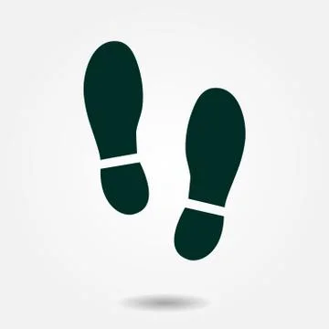 Shoe print symbol. Stock Illustration