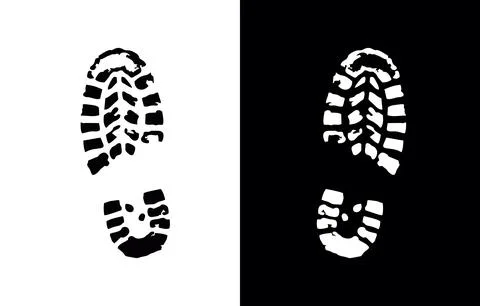Shoe Print Vector Sign Illustrazione stock