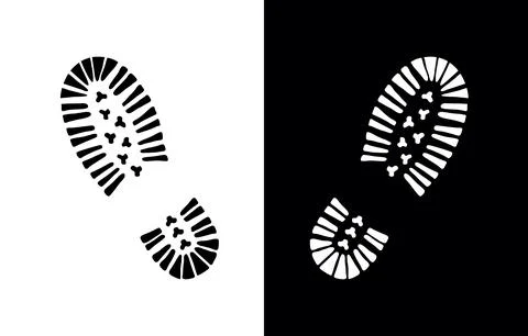 Shoe Print Vector Sign Stock Illustration