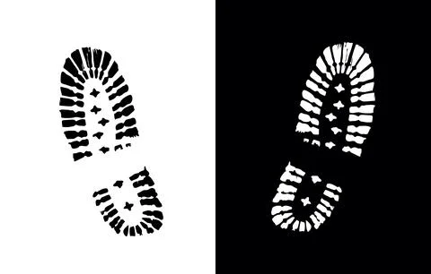 Shoe Print Vector Sign Stock Illustration