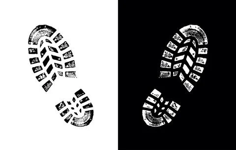 Shoe Print Vector Sign Stock Illustration