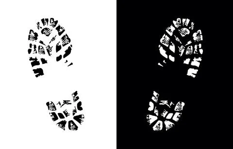 Shoe Print Vector Sign Stock Illustration