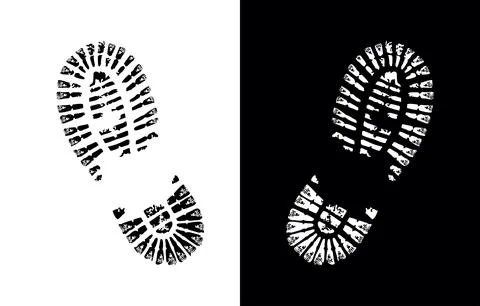 Shoe Print Vector Sign Stock Illustration