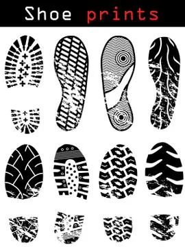Shoe prints Stock Illustration