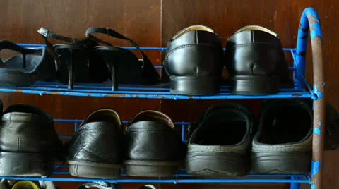 Shoe rack Stock Footage 21273145
