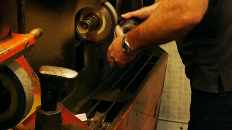 Shoe Rapair Close Up 스톡 동영상 56202685