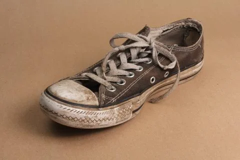 Shoe in really bad condition Stock Photos
