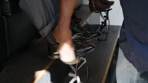 Shoe Shine Stock Footage 124496308